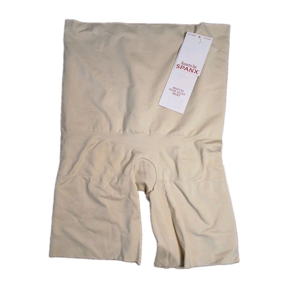 Spanx Shapewear Shaping High Waisted Short Sz 1X Naked (Nude) 10126R NWT